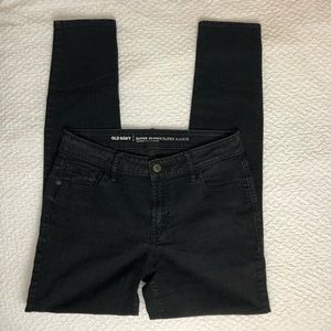 Old Navy Super Skinny Jeans Mid Rise Black Sz 4
